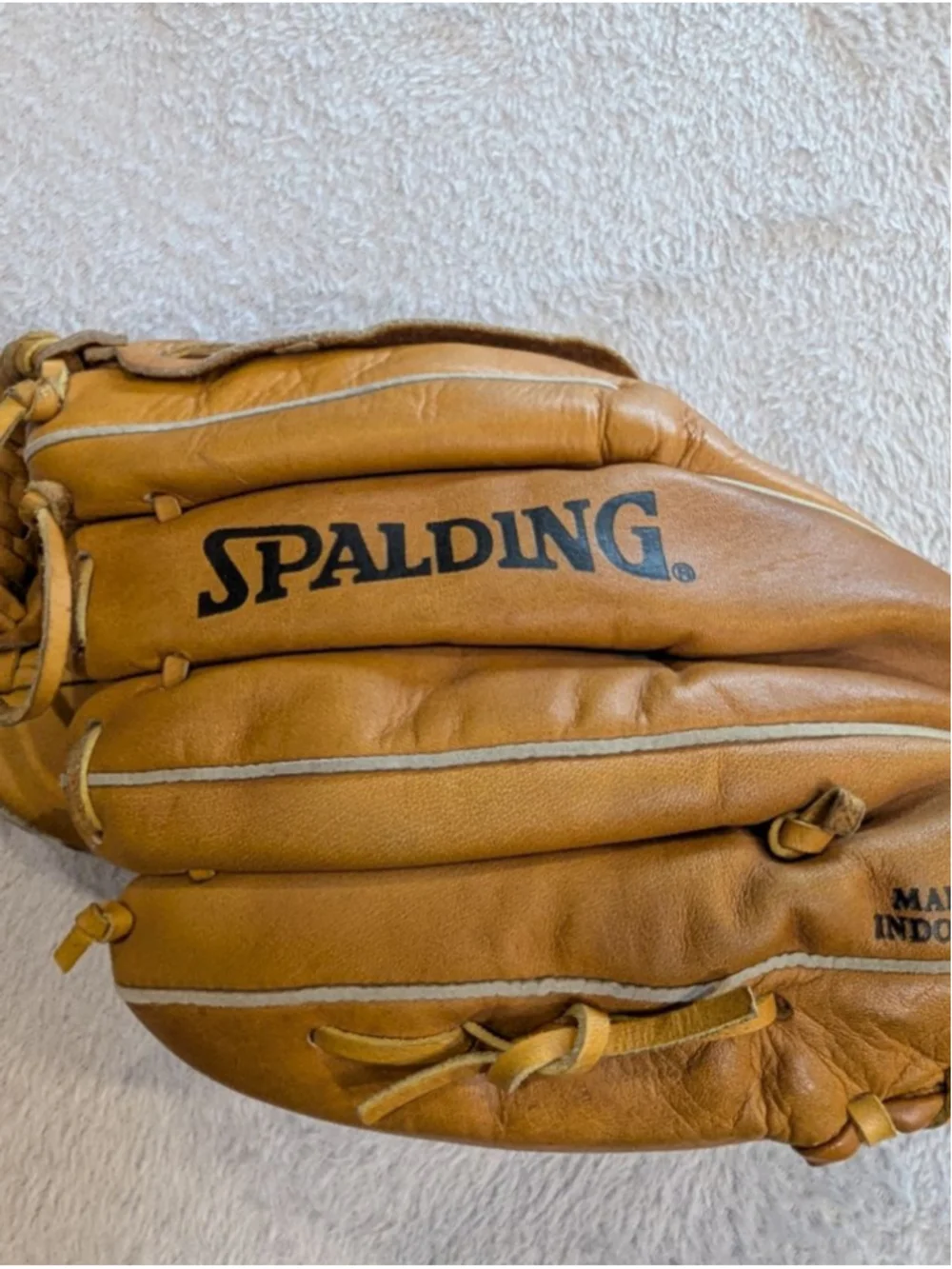 Men's Spalding Baseball Glove Brown Top Grain Leather Competition Series
